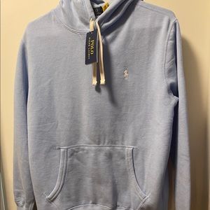 Brand new light blue Polo hooded sweatshirt